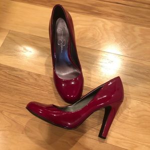 Jessica Simpson red patent leather heals